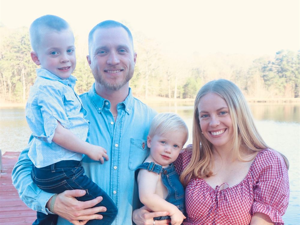 Delaney Harris, Saline River FCA Administrative Assistant, with her family in Arkansas